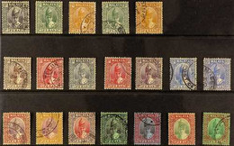 PERAK 1938-41 Sultan Iskandar (front Facing) Definitive Set, SG 103/121, Short Perf On $2 Value, Otherwise Fine Used  (1 - Non Classificati