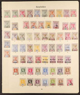 1890-1935 AMAZING MINT COLLECTION ON IMPERIAL PAGES A Collection Of Mint Stamps On Three SG Imperial Pages With No Empty - Seychelles (...-1976)