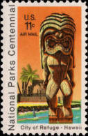 1972 USA Air Mail Stamp City Of Refuge Hawaii Sc#c84 Post Sculpture National Park - 3b. 1961-... Neufs