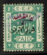 1922 (Nov) 2/10p On 2m Blue-green Perf 15x14, SG 21b, Very Fine Used. For More Images, Please Visit Http://www.sandafayr - Jordanien