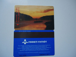 FINLAND  USED  CARDS  LANDSCAPES  SUN SET - Paysages