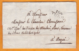 1813 - Marque Postale 104 TURIN Torino Sur LAC En Italien Vers Mondovi Aequi - Taxe 4 - Biens Ecclésiastiques - 1792-1815: Veroverde Departementen