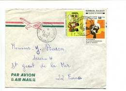 MADAGASCAR 1976 - Affranchissement Sur Lettre Par Avion - - Madagascar (1960-...)