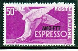 1952 Italia Italy Trieste A  ESPRESSO DEMOCRATICA 50 Lire Serie MNH** EXPRESS - Correo Urgente