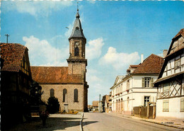 Weyersheim * Rue Et église Catholique - Autres & Non Classés