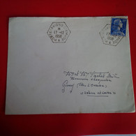 LETTRE CACHET PORTE AVION DIXMUDE - 1921-1960: Modern Period