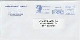 Belgique Belgie Belgium, 2015, Don Bosco Ami Des Jeunes, Mechanical Franking, Flamme, Cachet, - 2000-...