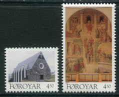 FAEROE ISLANDS 1996 Church In Klaksvik Set MNH / **..  Michel 308-09 - Islas Faeroes