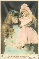 Enfant Fillette Et Sa Poupée * Carte Photo 1903 * Jeu Jouet * Doll Dolls * Jeux & Jouets Enfants - Games & Toys