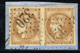 A5b- N° 43 Variété Timbre De Gauche Sans Défaut. Cote 240 Euros Ceres - 1870 Ausgabe Bordeaux