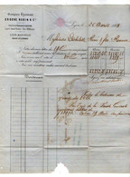 VP19.105 - 1878 - Bordereau - Comptoir Lyonnais - DROCHE X ROBIN à LYON, MARSEILLE,TARARE & VILLEFRANCHE Pour ROANNE - Bank & Versicherung