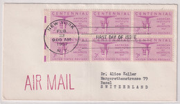 MiNr. 711 USA1957, 23. Febr. 100 Jahre Amerikanisches Institut Der Architekten FDC - 1951-1960