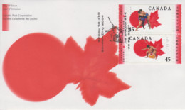 Enveloppe  FDC  1er  Jour   CANADA   Paire  1er  Tournoi  De  SUMO   1998 - Non Classés