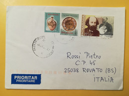 2009 BUSTA COVER ROMANIA ROMANA ROUMANIE BOLLO PRIORITY CERAMIC POPESCU OBLITERE'  FOR ITALY - Storia Postale