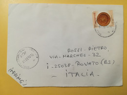 2010 BUSTA COVER ROMANIA ROMANA ROUMANIE BOLLO CERAMIC  OBLITERE'  FOR ITALY - Lettres & Documents