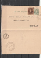 Argentina BEER ALCOHOL BEVERAGES POSTAL CARD 1894 - Covers & Documents