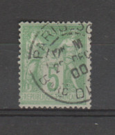 FRANCE / 1898 - 1900 / Y&T N° 106 : Sage Type II 5c Vert-jaune - Oblitéré 1900 12 29. SUPERBE ! - 1876-1898 Sage (Type II)
