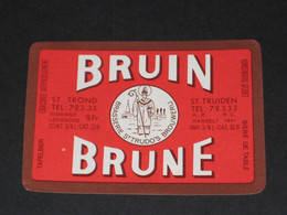 Oud Etiket BRUIN Brouwerij St TRUDOS Te SINT TRUIDEN - Bier
