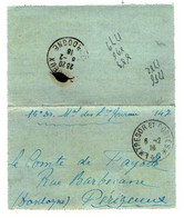 TB 3054 - 1916 - LAC - Lettre Du Maréchal Des Logis TOUREAU ? à Mr Le Comte De FAYOLLE à PERIGUEUX - Guerre De 1914-18