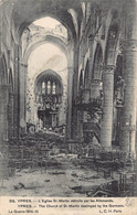Guerre 1914 18 Ypres Ieper L'Eglise St Martin Sétruite Par Les Allemands Binnenzicht Kerk Verwoest Oorlog    Barry 9156 - Weltkrieg 1914-18