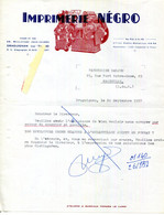 FACTURE.83.VAR.DRAGUIGNAN.IMPRIMERIE NEGRO 28 BOULEVARD JEAN JAURES. - Printing & Stationeries