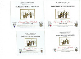 LOT 4 - AUTOCOLLANT Etiquette Vin Alsace DOMAINES SCHLUMBERGER GUEBWILLER Gewurztraminer 1999 PINOT Gris GD CRU KITTERLE - Gewürztraminer