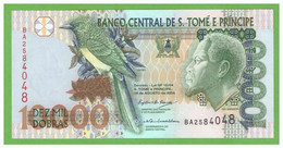 SAO TOME & PRINCIPE 10000 DOBRAS 2004  P-66c UNC - San Tomé Y Príncipe