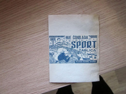 Old Paper Made Of Milk Caramel Plates Sport Football Before 1945 Very Rare - Chocolat