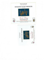 Lot 2 - AUTOCOLLANT Etiquette De Vin Alsace DOMAINES SCHLUMBERGER Cuvée ANNE Sélection Grains Nobles - 1997 - 1998 - Riesling