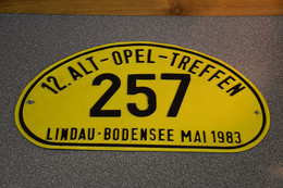 12e Alt OPEL Treffen Lindau Bodensee (D) 1983 - Plaques D'immatriculation
