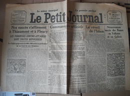 WWI Quotidien Le Petit Journal 7 Aout 1916 Le Reveil De L'islam Succés A Thiaumont Et A Fleury - Le Petit Parisien