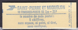 PM-710 – ST PIERRE & MIQUELON – BOOKLETS - 1986 – Liberté De Gandon – Y&T # C464a MNH 12,50 € - Carnets