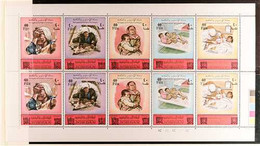 1976 Refugees Surcharged Set, SG 1135/1166, Including 40f On 14f Arabic Numeral In Place Of "40" VARIETY (position R1/R2 - Jordanien