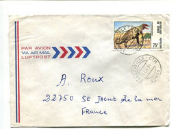 CONGO Brazzaville 1979 - Affranchissement Seul Sur Lettre Par Avion - 75F Dinosaure - Prehistóricos