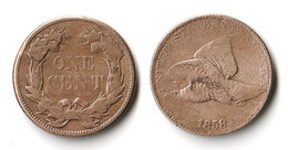Monnaies - USA, One Cent, Flying Eagle 1858 - 1856-1858: Flying Eagle (Aigle Volant)