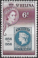 ST HELENA 1956 Centenary Of First St Helena Postage Stamp - 6d - Stamp Of 1856 MH - St. Helena