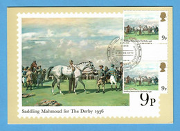 Großbritannien 1979  Mi.Nr. 793 , 200. Derby / Saddling Mahmound Fotr The Derby - Maximum Card - First Day 6 June1979 - Maximumkarten (MC)