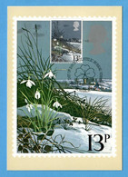 Großbritannien 1979  Mi.Nr. 788 , British Flowers / Snowdrops - Maximum Card - First Day 21. March 1979 - Carte Massime