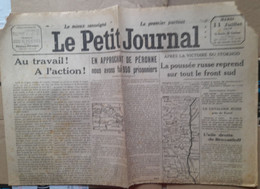 WWI Quotidien Le Petit Journal 11 Juillet 1916 Bataille De La Somme Peronne Raids Aeriens Sur L'angleterre - Le Petit Parisien