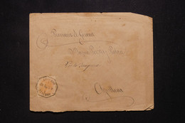 ESPAGNE - Enveloppe Pour Agullana En 1882, Oblitération Ambulant - L 114449 - Cartas & Documentos