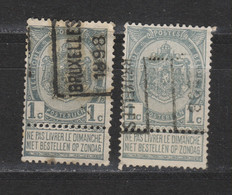 COB 141 A-B  BRUXELLES 1898 - Roller Precancels 1894-99