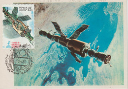 URSS Carte Maximum Espace 1981 Saliout-Soyouz 4787 - Maximumkarten