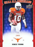 ► VINCE YOUNG NCAA  University Of Texas Football - 2011 Upper Deck - 2000-Aujourd'hui