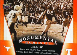 ► Monumental Momemts (1943)  University Of Texas Football - 2011 Upper Deck - 2000-Now