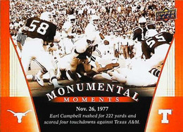 ► Monumental Momemts (1977)  University Of Texas Football - 2011 Upper Deck - 2000-Oggi