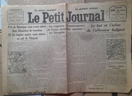 WWI Quotidien Le Petit Journal 26 Aout 1916 En Page 4 L'auberge Aux Trois Portes Conte Illustré Par Zislin Fier Alsacien - Le Petit Parisien