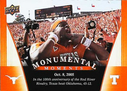 ► Monumental Momemts (2005)  University Of Texas Football - 2011 Upper Deck - 2000-Oggi