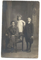 CARTE PHOTO 1918 - Marcel - Fernande - Lucienne - Généalogie