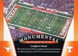 ► Monumental Momemts (Longhorn Band) STADIUM STADE University Of Texas Football - 2011 Upper Deck - 2000-Heute