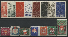 MONACO ANNEE COMPLETE 1954 COTE 50 € NEUFS ** MNH N° 397 à 411 Soit 15 Timbres. TB - Full Years